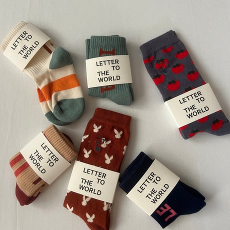 【LETTER TO THE WORLD】STRIPES SOCKS