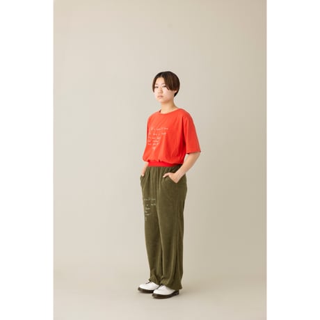 【folkmade】embroidery pile pants(サイズS、M、L、LL、F)