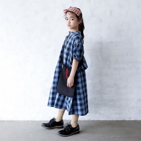【michirico】Back gather check OP(サイズM・L・XL・XXL)
