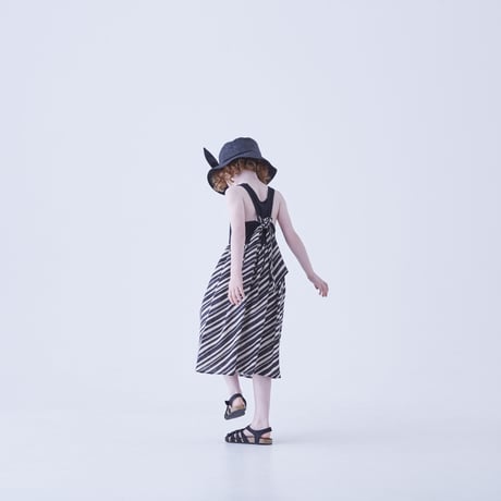 【eLfinFolk】 Rib tank dress with ribbon(サイズ100-130）
