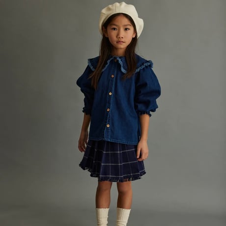【COZMO】HERRINGBONE DENIM BLOUSE