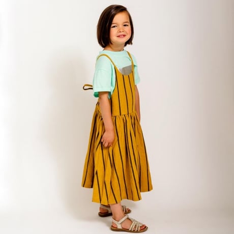 【KoQueLiKo】Miko jumper skirt（mustard×navy/サイズS、M、L、T)
