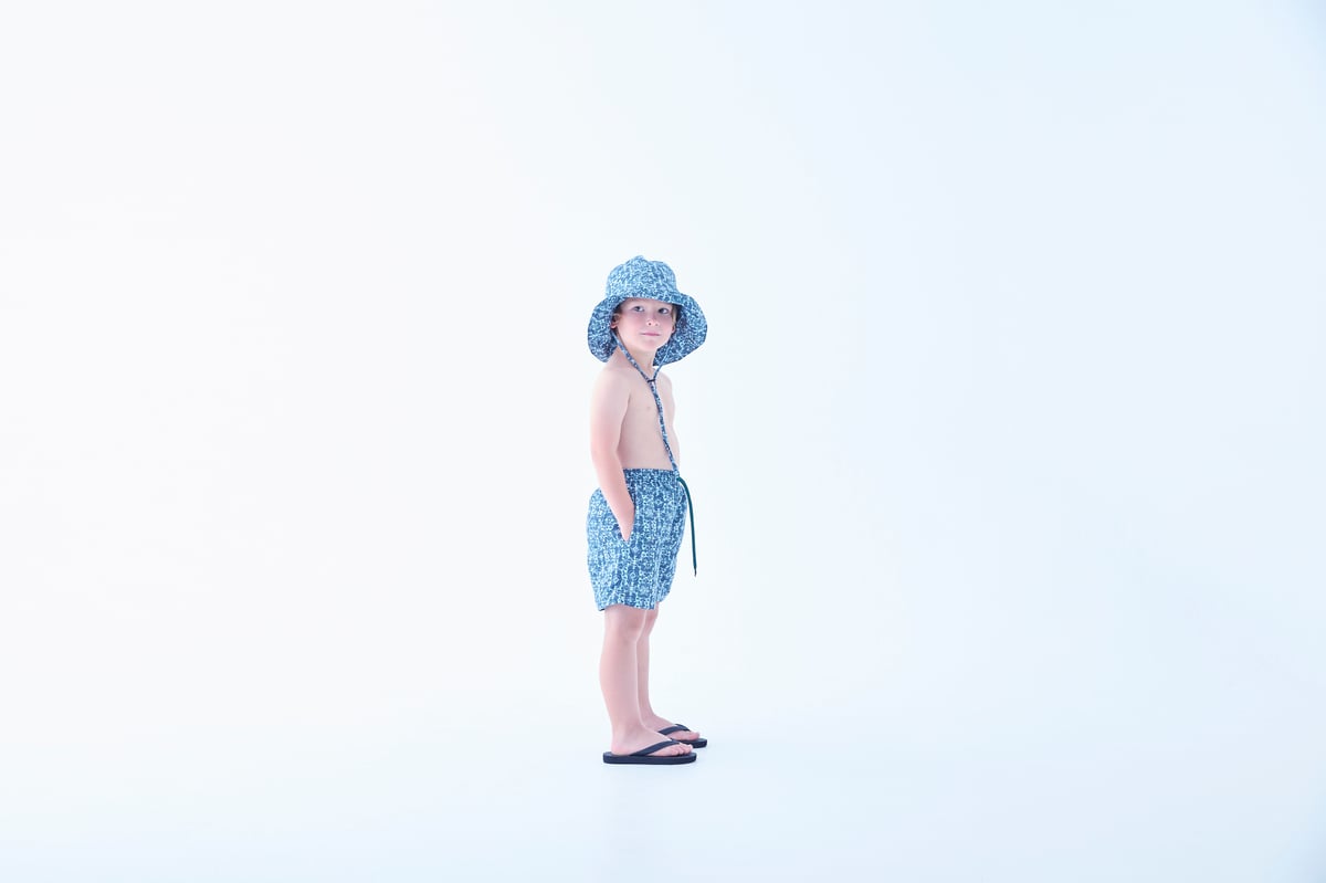 eLfinFolk】 Old Tile Pattern Boys Surf Shorts(