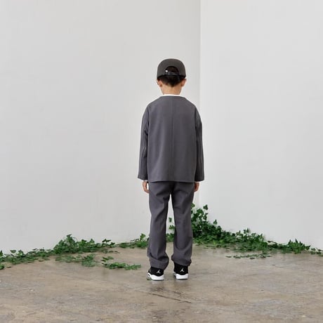 【MOUNTEN.】polyester canapa slacks（charcoal）サイズ１４０
