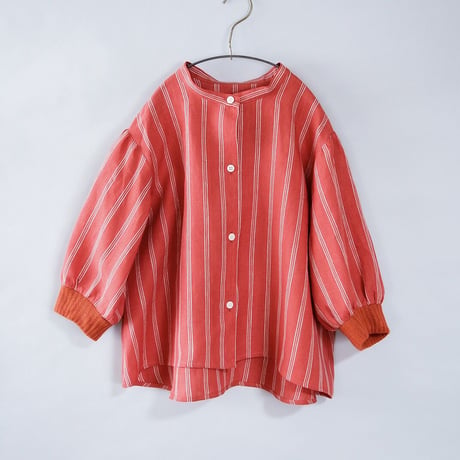 【michirico】Stripe linen shirts（サイズM）