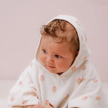 【SPROET&SPROUT】Bath cape Ice cream print(サイズS・M）
