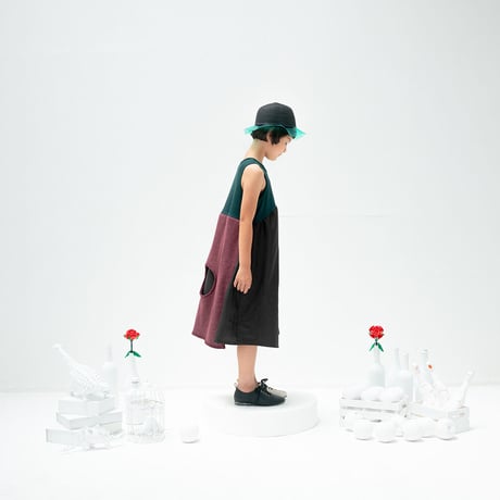 【zzz by bedsidedrama】Combination dress(black・サイズ１・２）