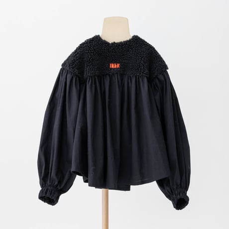 【folkmade】embroidered boa gather blouse（サイズS、M、L)