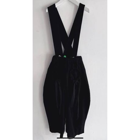 last One！サイズL【franky grow】BLK 2HOLE SUSPENDER HALF  PANTS(サイズL・LL）