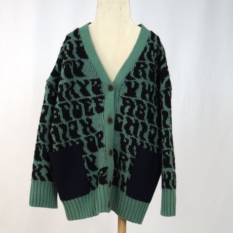 【folkmade】 alphabetic jacquard cardigan(サイズS、M、L)
