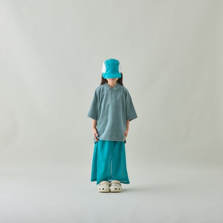 【MOUN TEN.】　pile border polo shirt　(サイズ110・125・140）