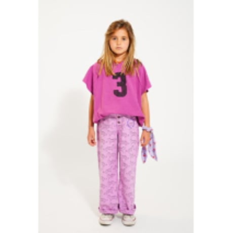 【piupiuchick】 lavender widepants with black tiger（サイズ4Y～14Y)