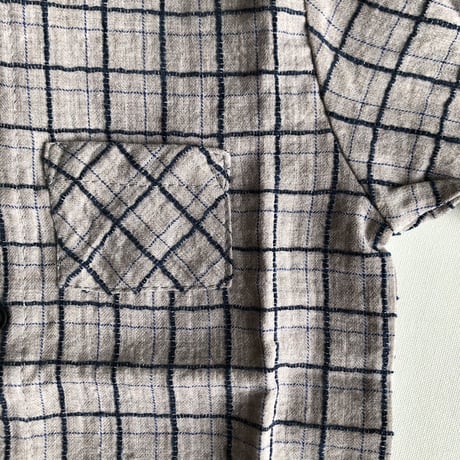 【tocoto vintage 】Checkered mao shirt with pocket