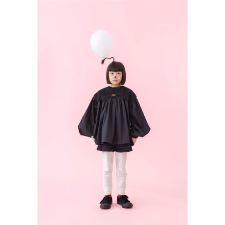 【folkmade】embroidered boa gather blouse（サイズS、M、L)