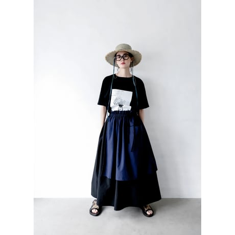 【michirico】 Big pocket gthered skirt　(大人サイズM）