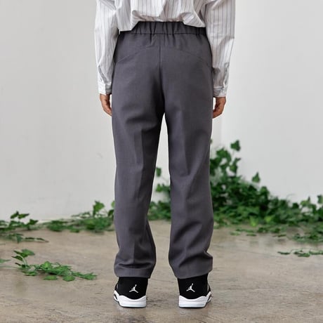 【MOUNTEN.】polyester canapa slacks（charcoal）サイズ１４０