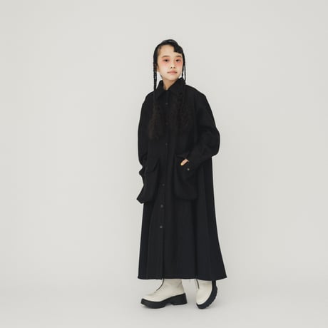 【nunuforme】ポケットシャツワンピース（サイズM、L、XL)