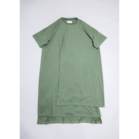 【michirico】Overlap dress (olive/サイズS・M）
