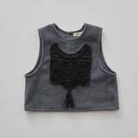 last one！サイズ125【eLfinFolk】 Cord Embroidery Sleeveless Tops　（gray・サイズ95，110、125）