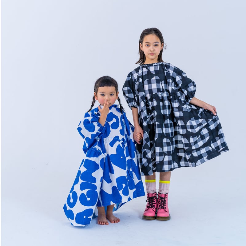 frankygrow】LETTERS 2WAY GATHER DRESS