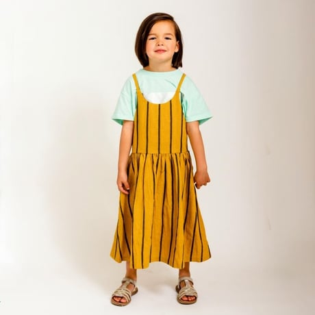 【KoQueLiKo】Miko jumper skirt（mustard×navy/サイズS、M、L、T)