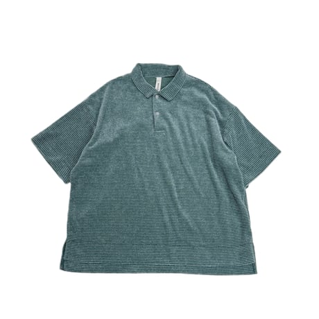 【MOUN TEN.】　pile border polo shirt　(サイズ110・125・140）