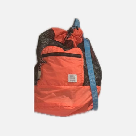 【The park shop】PACKABLE MESH RUCKSACK（black/orange/silver）
