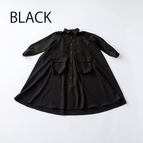 【nunuforme】ポケットシャツワンピース（サイズM、L、XL)