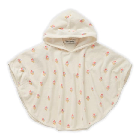 【SPROET&SPROUT】Bath cape Ice cream print(サイズS・M）