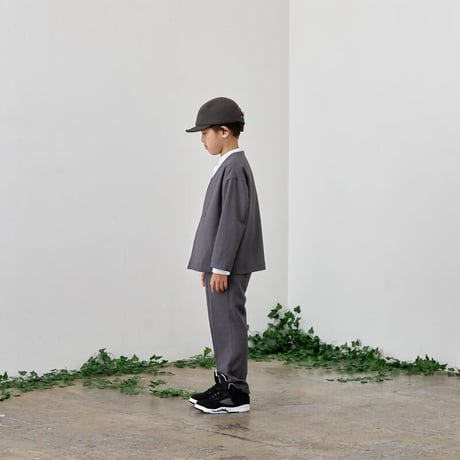 【MOUNTEN.】polyester canapa slacks（charcoal）サイズ１４０