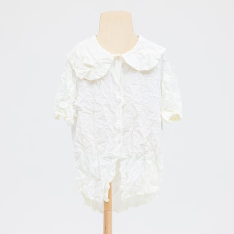 【folkmade】wrinkled blouse(white／大人サイズF)