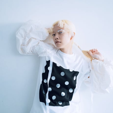 last ONE!サイズM【frankygrow】SQUARE FOIL DOTS TEE(サイズM・L・XL・F）