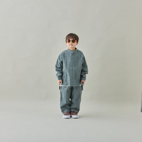 last one!サイズ110【MOUN TEN.】cotton tweed pocket shirt (サイズ110・125・140）