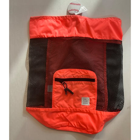 【The park shop】PACKABLE MESH RUCKSACK（black/orange/silver）