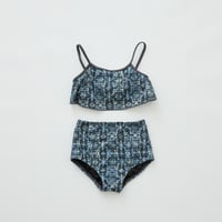 【eLfinFolk】  Old TiLE Pattern Girls Swim Wear(サイズ90～130）