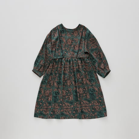 last One！サイズ120【eLfinFolk】Magic Spell print Vintage Satin Dress(サイズ110、120）