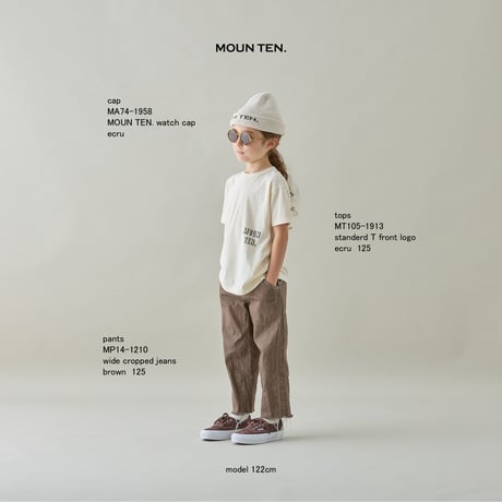 (予約販売)【MOUN TEN.】wide cropped jeans (organic cotton)　(サイズ110・125・140）