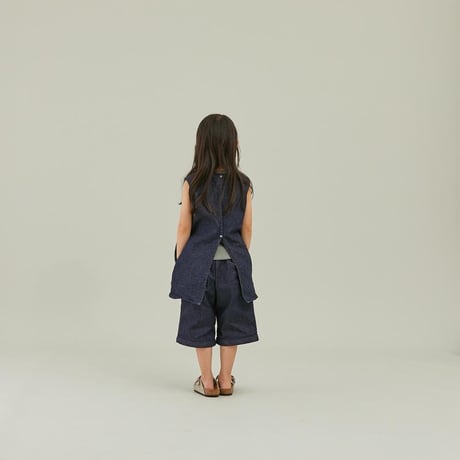 last one！サイズ125【MOUN TEN.】wide midi jeans (organic cotton)(サイズ110・125・140）