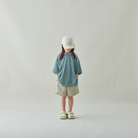 【MOUN TEN.】　pile border polo shirt　(サイズ110・125・140）
