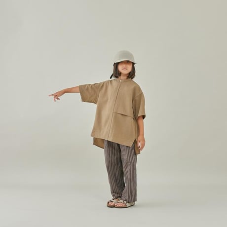 【MOUN TEN.】seersucker S/S shirt(サイズ110・125・140・0・１）