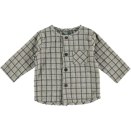 【tocoto vintage 】Checkered mao shirt with pocket