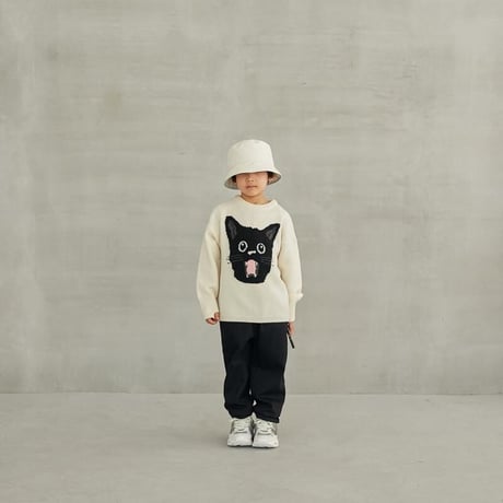 【MOUN TEN.】wide taperd jeans(black/サイズ110・125・140・0・１）