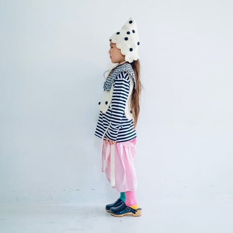【franky grow】HAND-KNITTED DOT VEST(KIDSサイズ）