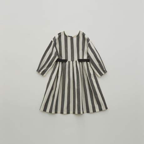 【eLfinFolk】Cotton linen Wide stripe Dress(サイズ110、120、130）