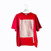 【franky grow】 SQUARE RIBBON ORGANDY TEE (RED/サイズL、LL、F2)