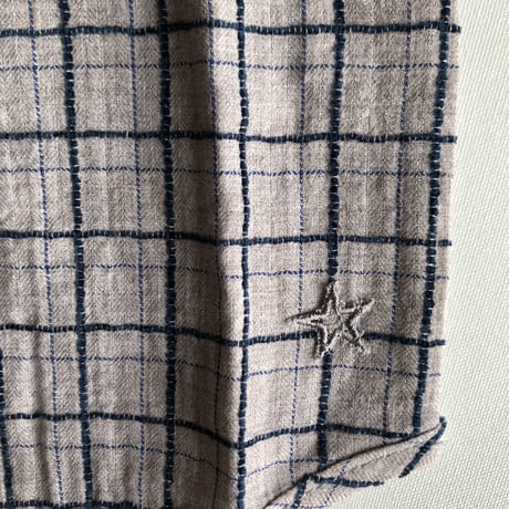 【tocoto vintage 】Checkered mao shirt with pocket