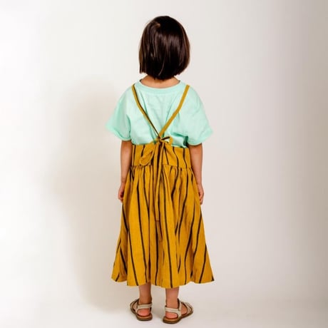 【KoQueLiKo】Miko jumper skirt（mustard×navy/サイズS、M、L、T)