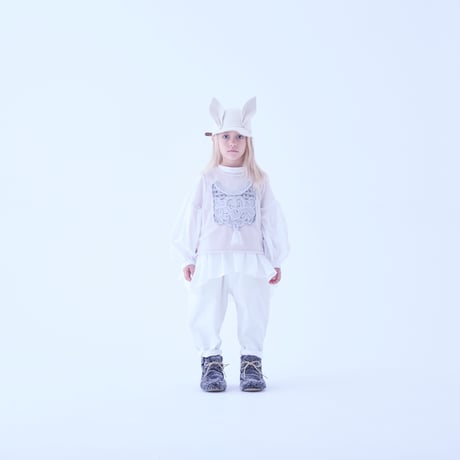 【eLfinFolk】 Cord Embroidery Sleeveless Tops　（ivory・サイズ95，110、125）