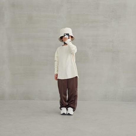 last One！サイズ0【MOUN TEN.】jersey wide line pants(サイズ110・125・140・0）