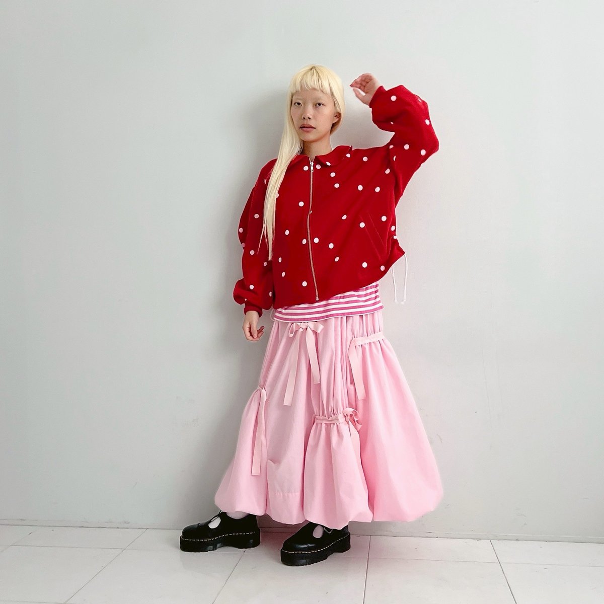 frankygrow】DOTS SWEAT ZIP JACKET (サイズL、LL、F2)